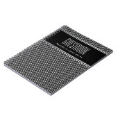 Stijlvol Notitieboek van metallisch zwart gebak (Linkerzijde)