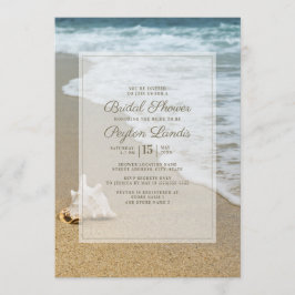 Stijlvol Ocean Beach Seashell Vrijgezellenfeest Kaart