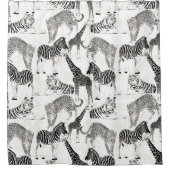 Stijlvol Oerwoud-dierenpatroon Douchegordijn (Voorkant)