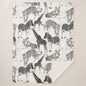 Stijlvol Oerwoud-dierenpatroon Sherpa Deken (Voorkant)