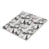 Stijlvol Oerwoud-dierenpatroon Tegeltje (Zijkant)