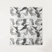 Stijlvol Oerwoud-dierenpatroon Wandkleed (Voorkant)