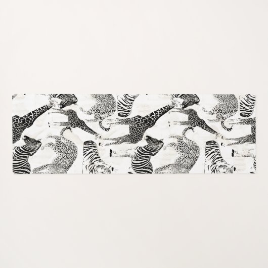 Stijlvol Oerwoud-dierenpatroon Yogamat (Achterkant (horizontaal))