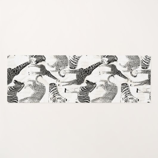 Stijlvol Oerwoud-dierenpatroon Yogamat (Voorkant (horizontaal))