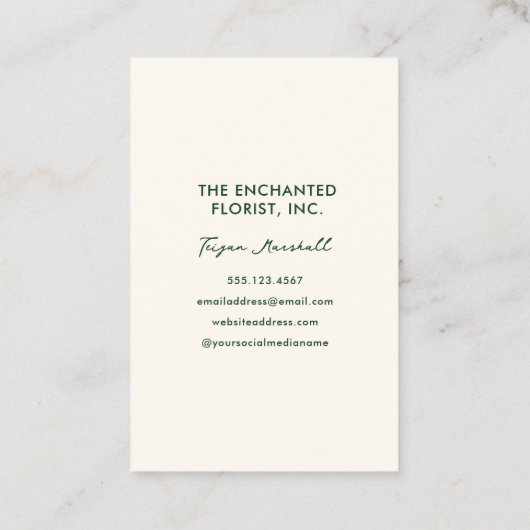 Stijlvol Oerwoud Leopard Hibiscus Flower Visitekaartje (Achterkant)