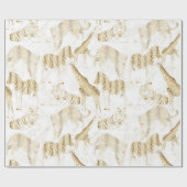 Stijlvol Oerwoud Wilde Dieren Patroon Cadeaupapier (Vlak)