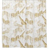 Stijlvol Oerwoud Wilde Dieren Patroon Douchegordijn (Voorkant)