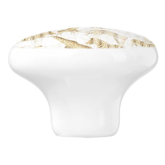 Stijlvol Oerwoud Wilde Dieren Patroon Keramische Knop (Zijkant)