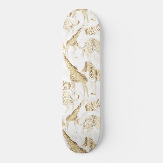 Stijlvol Oerwoud Wilde Dieren Patroon Persoonlijk Skateboard (Voorkant)