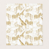 Stijlvol Oerwoud Wilde Dieren Patroon Visitekaartje (Buitenkant ongevouwen)