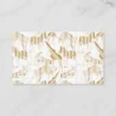 Stijlvol Oerwoud Wilde Dieren Patroon Visitekaartje (Achterkant)