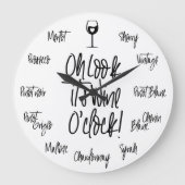 Stijlvol Oh kijk, het is Wine O'Clock | Namen wijn Grote Klok (Voorkant)