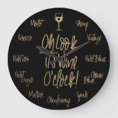Stijlvol Oh kijk, het is Wine O'Clock | Namen wijn Grote Klok (Voorkant)