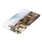 Stijlvol Oklahoma City Cityscape Panorama Uitzicht Magneet (Linkerzijde)