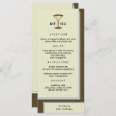 Stijlvol Olive Martini Verjaardagsdiner Menu (Voorkant / Achterkant)