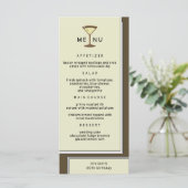 Stijlvol Olive Martini Verjaardagsdiner Menu (Staand voorkant)