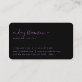 Stijlvol ombre Violet Beauty Waterverf Script Visitekaartje (Achterkant)