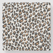 Stijlvol Onderzetter van leopard Animal Print Ston (Voorkant)
