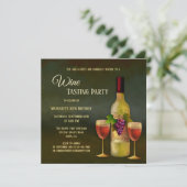 Stijlvol onderzoek naar fijne wijn kaart (Staand voorkant)