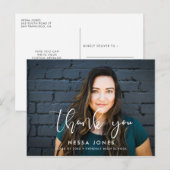 Stijlvol ontwerp Foto afstuderen Hartelijk dank Briefkaart (Voorkant / Achterkant)