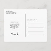 Stijlvol ontwerp Foto afstuderen Hartelijk dank Briefkaart (Achterkant)