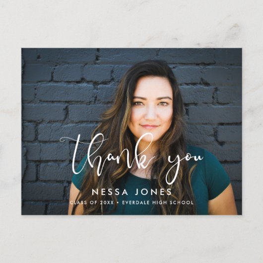 Stijlvol ontwerp Foto afstuderen Hartelijk dank Briefkaart (Voorkant)