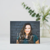 Stijlvol ontwerp Foto afstuderen Hartelijk dank Briefkaart (Staand voorkant)