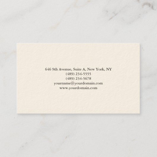 Stijlvol ontwerp Professional grijs, modern Visitekaartje (Achterkant)