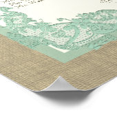  stijlvol ontwerp Seafoam Green Poster (Hoek)