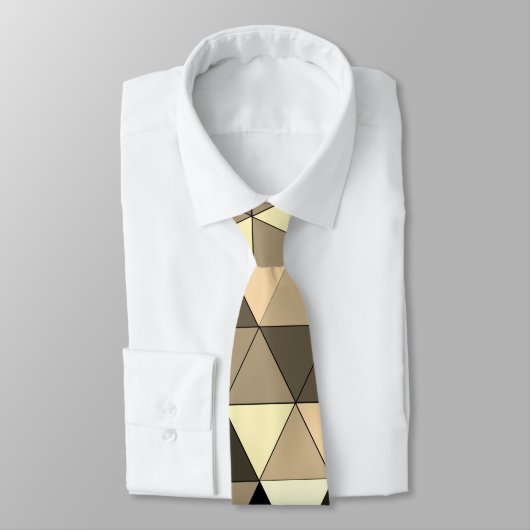 Stijlvol ontwerp van Sepia Brown & Black Pattern Stropdas (Gebonden)