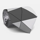 Stijlvol ontwerp voor zwarte, grijze en witte drie stropdas (Opgerold)