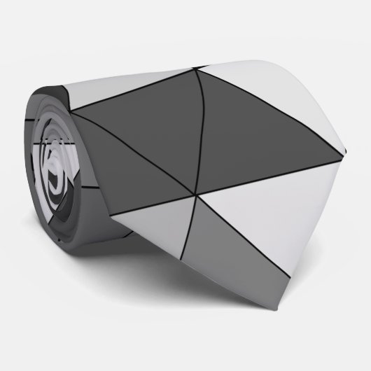 Stijlvol ontwerp voor zwarte, grijze en witte drie stropdas (Opgerold)