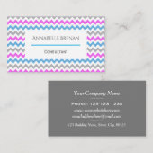 Stijlvol Oogtoneel met Chevron Pattern Visitekaartje (Voorkant / Achterkant)