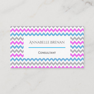 Stijlvol Oogtoneel met Chevron Pattern Visitekaartje