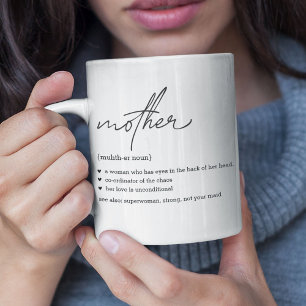Stijlvol op maat gemaakt cadeau met definitie van  koffiemok