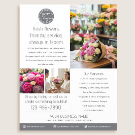 Stijlvol op maat gemaakt fotologo bedrijfsmarketin flyer