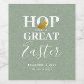 Stijlvol, op maat gemaakt waslabel wijn etiket (Enkel label)