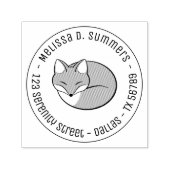 Stijlvol opgerold opgeruimd opgeruimd opvouwadres zelfinktende stempel (Design)