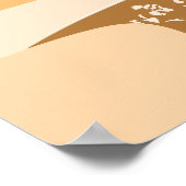 Stijlvol Oranje digitaal kunststrand Poster (Hoek)