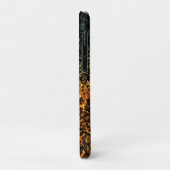 Stijlvol Oranje en groen zwart Floral monogram Case-Mate iPhone Case (Achterkant/links)