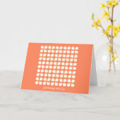 Stijlvol Oranje geometrisch Floral Retro Monogram Kaart (Gele Bloem)