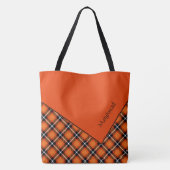 Stijlvol Oranje geplakt Tote Bag (Achterkant)