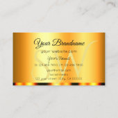 Stijlvol Oranje glamoureus met Initialen elegant Visitekaartje (Achterkant)