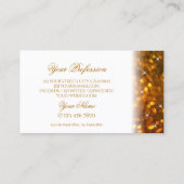 Stijlvol Oranje glitter Glamoureus Visitekaartje (Achterkant)