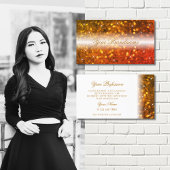 Stijlvol Oranje glitter Glamoureus Visitekaartje