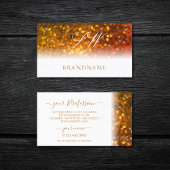 Stijlvol Oranje glitter-monogram Visitekaartje