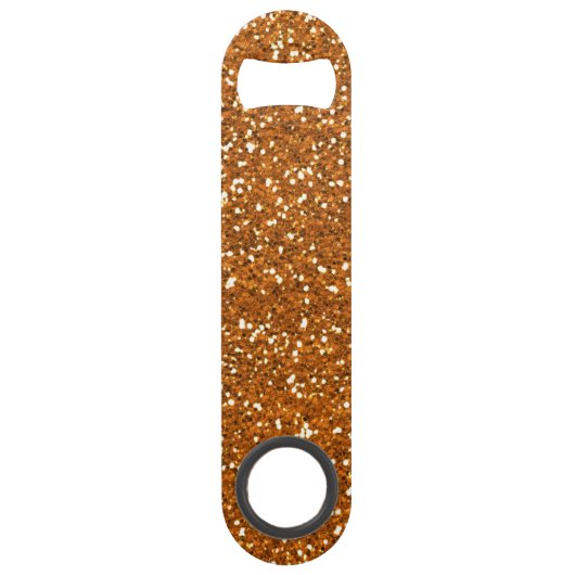 Stijlvol Oranje glitter Speed Flessenopener (Achterkant)