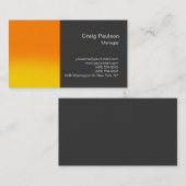 Stijlvol Oranje grijs gewoon Visitekaartje (Voorkant / Achterkant)