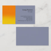 Stijlvol Oranje kleuren, eenvoudig Visitekaartje (Voorkant / Achterkant)