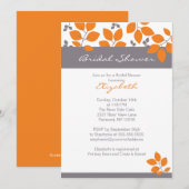 Stijlvol Oranje  Leaf Herfst Vrijgezellenfeest nod Kaart (Voorkant / Achterkant)